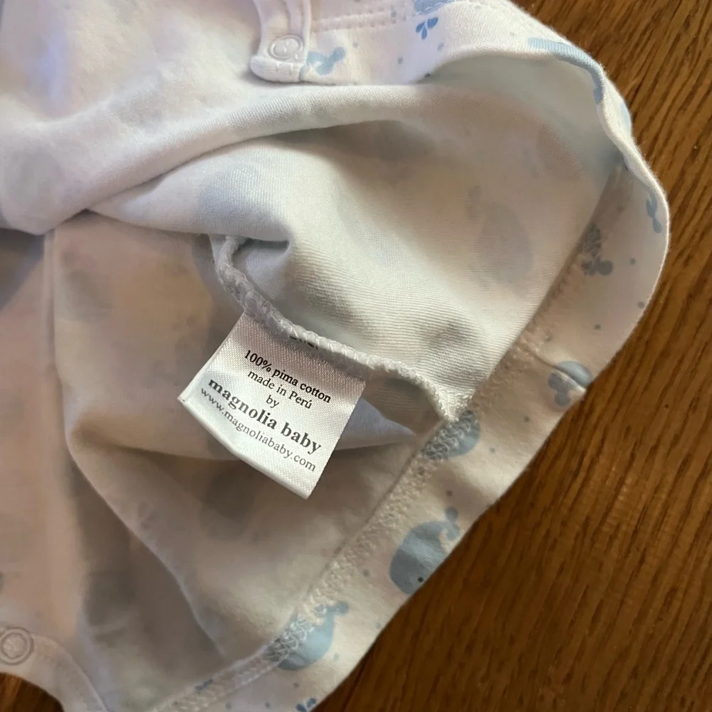 Baby Blue Whale Print Sleeveless Bodysuit